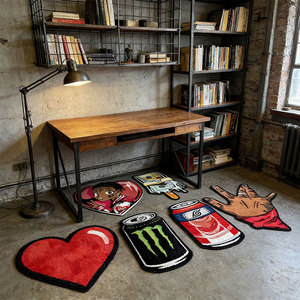 Alfombra Personalizada OEM y ODM con Impresión, Alfombra de Forma Irregular, Alfombra Chrome Hearts, Diseño Personalizado, Alfombras Suaves y Esponjosas, Divertidas - Product Image 5