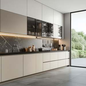 Modern Luxury Modular Complete <b>Kitchen</b> Cabinet Design L-shaped MDF Door <b>Kitchen</b> Units Set <b>Furniture</b> - Product Image 4