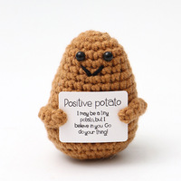 Peluche de Patata Tejida a Crochet, Kawaii, Emocional y Positiva
