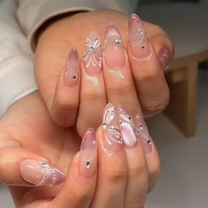24 <span class=keywords><strong>Uñas</strong></span> Postizas Francesas con Estampado <span class=keywords><strong>de</strong></span> Leopardo 3D, Diseño <span class=keywords><strong>de</strong></span> Cruz con Diamantes, <span class=keywords><strong>Uñas</strong></span> Artificiales <span class=keywords><strong>de</strong></span> Tipo <span class=keywords><strong>Stiletto</strong></span> Largo - Product Image 3