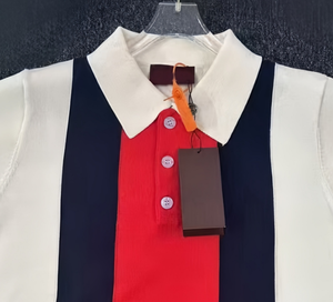 Polo homme Gucci vintage, coupe ajustée, motif à carreaux, style business décontracté, respirant, luxe. - Product Image 5