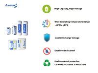 Fournitures médicales Li-MnO2 CR17450 Batterie au lithium 3V CR17505 2000mah pour systèmes d'alarme de fumée Moniteurs de température