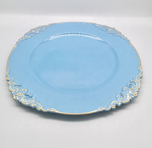 Piring Pengisi Daya Antik Putih Bulat Vintage, untuk Pengaturan Meja - Product Image 4