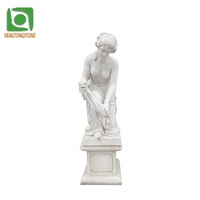 Statue de femme nue sexy en marbre blanc sculpté à la main, décorative, moderne, petite, H50CM
