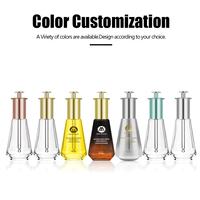 Flacon Compte-Gouttes Conique de Luxe en Verre 30 ml 40 ml avec Pipette Dorée, Emballage en Verre Premium pour Huile Essentielle