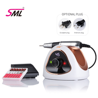 Perceuse à ongles SML 2025 M15 haute vitesse 45000 tr/min 68W, polisseuse à ongles avec certification CE et ROHS pour salon et domicile