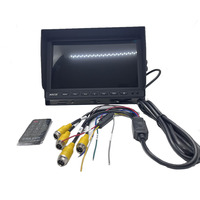Monitor dividido cuádruple retrovisor para coche TFT LCD de 9 ", control remoto, 4 canales, Conector de 4 pines, entradas de vídeo a prueba de golpes, 1/2", 1/2/2"