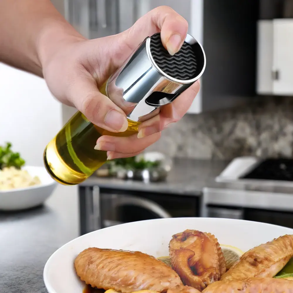 Botol semprot minyak zaitun plastik alat dapur rumah populer untuk Salad BBQ memanggang memanggang memasak peralatan lainnya
