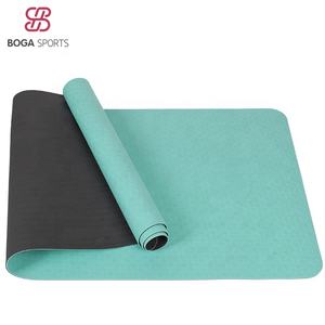 Estera de <span class=keywords><strong>Yoga</strong></span> de espuma TPE de doble capa con logotipo personalizado impreso, esterillas de Fitness al aire libre biodegradables ecológicas, esteras gruesas de <span class=keywords><strong>Yoga</strong></span> con forma personalizada - Product Image 2