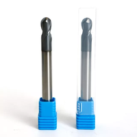 Fraise à bout sphérique en carbure HRC55 à 2 dents, revêtement AlTiN, outil CNC haute précision pour la découpe des métaux, OEM Altin