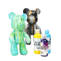 Kit de peinture acrylique tout-en-un en gros, conforme ASTM D4236, sans PFAS, pré-mélangé, 12 couleurs, 60 ml, ensemble d'art fluide avec accessoires complets