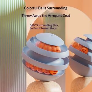 Giocattolo per Gatti a 3 Livelli con Palline Colorate, Torre Interattiva per Esercizio e Divertimento - Product Image 3