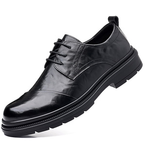 Zapatos de Cuero Casuales de Negocios para Hombre, Mocasines Negros de Suela Suave, Zapatos de Conducir Modernos para Jóvenes - Product Image 5