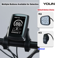 Tablero de repuesto YOLIN 80C-C para bicicleta eléctrica ENGWE ER-2 BOOST, pantalla completa a color VA, protocolo IP66 UART
