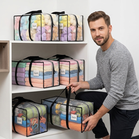 Sacs de rangement portables ClearSpace surdimensionnés, résistants à la poussière, lavables, en PP, pliables, capacité de 50 livres, pour le salon, le déménagement