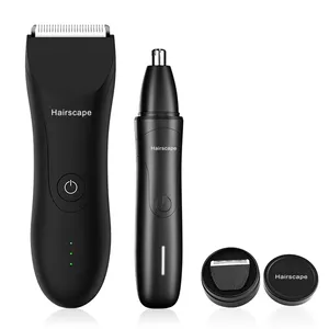 New Waterproof Men&#39;s Shaver LED Light Electric Beautifying Sensitive Area Groin Hair Trimmer Usb Stainless Steel CN;GU