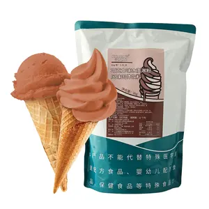 Fabrika düşük fiyat yüksek kalite çikolata dondurma tozu Mix diy dondurma Premix toz kabarcık çay dükkanı için madde