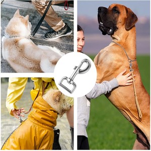 समुद्री स्टेनलेस स्टील कारबिनर स्विवेल स्नैक हुक कुंजी रिंग कुत्ते के लिए उपयोग - Product Image 4