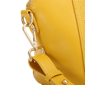 Hot Selling Large Capacity Ladies Leather Tote <strong>Bag</strong> <strong>Punching</strong> Holes Bright Color Series Business Women's Tote <strong>Bag</strong> - Product Image 4