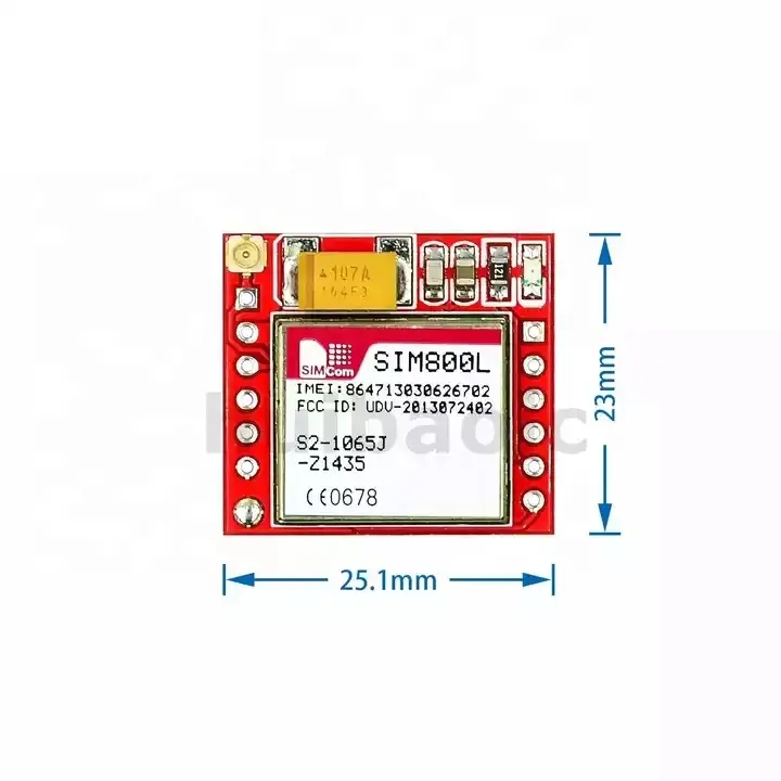 บอร์ดอะแดปเตอร์ GSM MicroSIM Card Core Board SIM800L PCB Board และเสาอากาศ GPRS GSM GPRS โมดูล SIM800L