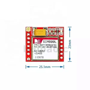 บอร์ดอะแดปเตอร์ GSM MicroSIM Card Core Board SIM800L PCB Board และเสาอากาศ GPRS GSM GPRS โมดูล SIM800L