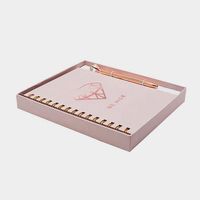 Ensemble de carnets spirales roses écologiques, nouveau design 2026, avec stylo, impression personnalisée, agenda, papeterie de bureau, cadeau pour le bureau et l'école