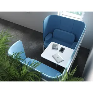 Boa Qualidade Durável Pods Privacidade Soundproof Escritório Sofá Assento Cabine De Reunião Com Mesa De Café