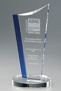 Màu xanh kim cương gây ấn tượng Acrylic giải thưởng rõ ràng acrylics Trophy - Product Image 4