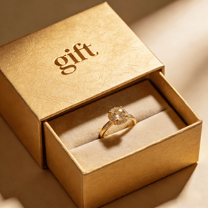 กล่องใส่เครื่องประดับกำมะหยี่หรูหราแบบกำหนดเอง กล่องใส่แหวนกระดาษรีไซเคิลรักษ์โลก สำหรับบรรจุภัณฑ์ของขวัญงานหมั้นงานแต่งงาน - Product Image 2