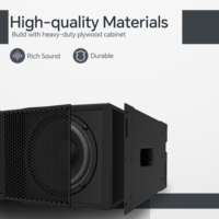 Sistema de Altavoces Line Array RQSONIC LA210, Ocho Altavoces Line Array Pasivos Conmutables Bi-amplificados de 10 Pulgadas con un Soporte de Montaje