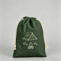Sac de courses en toile à cordon de serrage, motif dessin animé simple, logo personnalisé multicolore, écologique, robuste, lavable, réutilisable, pliable