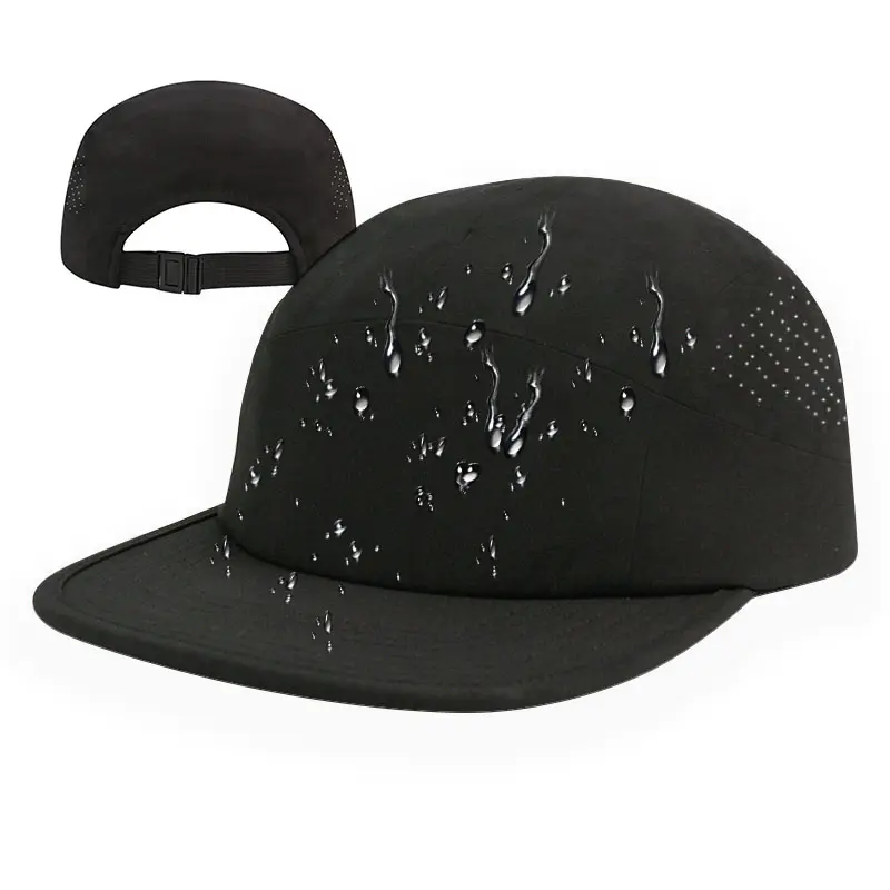 Cappello da corsa leggero impermeabile in nylon personalizzato 7 pannello poliestere traspirante Hydro running cappello cappello da campo