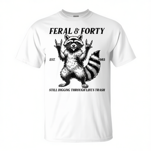Camiseta Feral & Forty Raccoon Est 1985, regalo de cumpleaños número 40, talla para mujer - Product Image 2