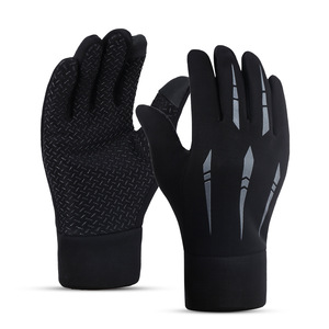Gants de cyclisme à doigts entiers, compatibles avec écran tactile, imperméables, coupe-vent, doublés de polaire, chauds, pour sports de plein air, unisexes, pour adultes - Product Image 2