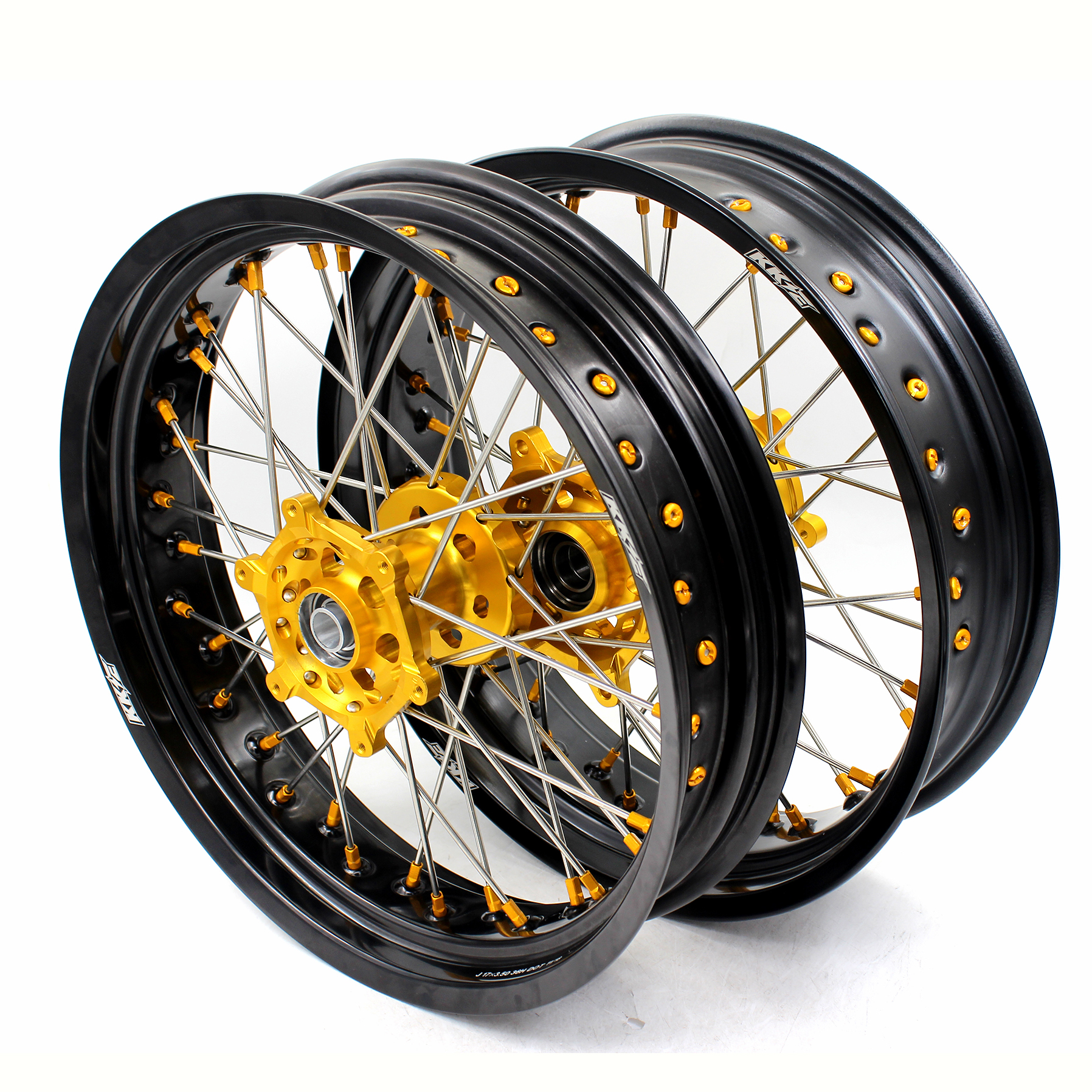 Набор ступиц для гоночного колеса KKE 3,5/4,25 мотоцикла Supermotard, совместимый с DRZ400 DRZ400E DRZ400S 2020, Золотая ступица/соска