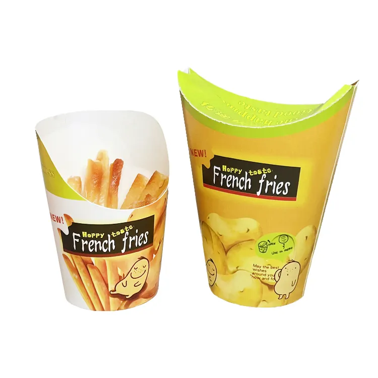 Fried Chips Packaging Paper Cones Fries Custom Fried Chicken Paper Boxes