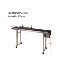 Harga Pabrik Yaomatec Sabuk Konveyor Karet PVC Industri Panjang 1.5m Lebar 200mm 300mm untuk Printer Inkjet TIJ