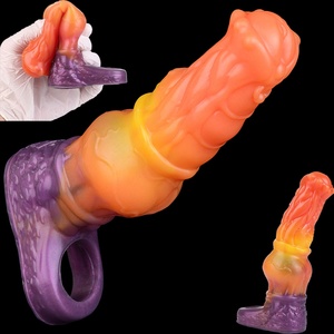 YOCY 2501 Funda de Pene con Nudo de Fantasía, Anillo de Silicona para Retrasar la Eyaculación, Condón Reutilizable, Juguete Sexual para Parejas, Venta al Por Mayor - Product Image 1