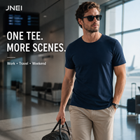 T-shirts personnalisés pour hommes JENI, 150 g/m², séchage rapide, respirants, col rond, pour commandes en gros OEM, étiquette privée, livraison rapide