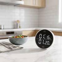 Timer Digital Magnetik Langsung dari Pabrik untuk Dapur, Ruang Belajar, Stopwatch, Layar LED Besar, Penghitung Waktu Putar, Timer LED