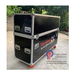 Valise de transport antichoc pour écran de télévision avec cadre en aluminium, roues robustes et mousse de protection pour écran LED - Product Image 1