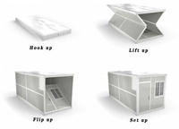 Maison Conteneur Pliante en Promotion 20ft 40ft Préfabriquée Mobile pour Hôtel et Camp de Travail