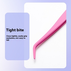<span class=keywords><strong>Pince</strong></span> à épiler de <span class=keywords><strong>précision</strong></span> en acier inoxydable de haute qualité, anti-magnétique, durable, pour extensions de cils, pointe en fibre, volume - Product Image 2
