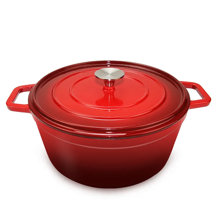 Cina Enamel Casserole Besi Cor Ukuran Besar Stock Sup Memasak Pot