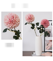 Fleur artificielle, grande fleur en forme de boule, chrysanthème, décoration d'intérieur, accessoires de mariage, arrangement floral, matériel floral
