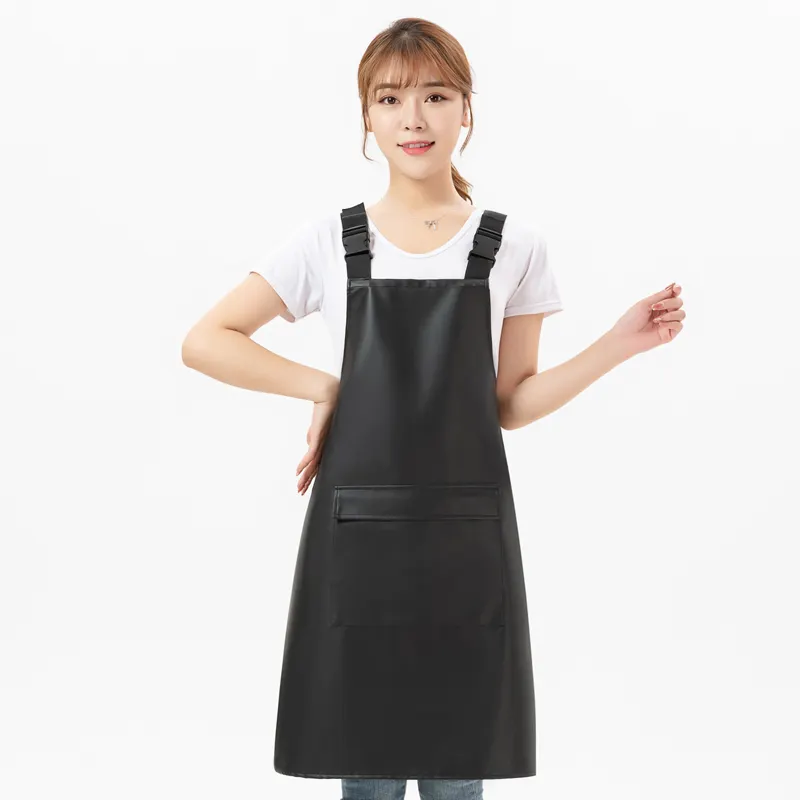 Kuh Grill braune Frauen kochen Taille Logo Schürze Küche Leder Schürze