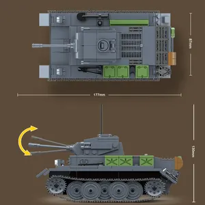 German Army Men Model Tank Bricks Plastic Armed Forces Building Block Set Kids Tank Vehicle Armoured Toy Model Kit Build Block