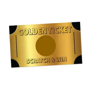 Kartu kejutan awal tiket emas untuk menulis hadiah Voucher khusus Anda sendiri Kualitas Mewah membuat kesan nyata