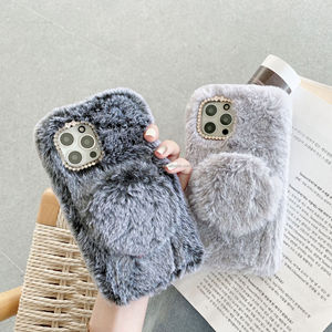 Custodia per telefono in peluche con specchio rimovibile, copertura in finta pelliccia soffice per <span class=keywords><strong>iPhone</strong></span> <span class=keywords><strong>5</strong></span> 6 7 8 X Xs 11 12 13 Pro Max - Ingrosso - Product Image 6
