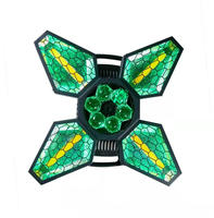 Luz de Escenario de Alta Luminosidad con Diseño de Panal de Abeja de 4 Hojas, RGB, Giratoria, Estroboscópica, Multihaz, para Bares, Salones, Clubes, Salas de Fiesta